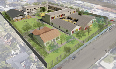 Artist’s rendering of the plans for the school’s new campus