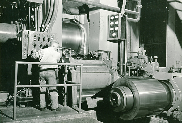 Steel worker in the 1960s.
