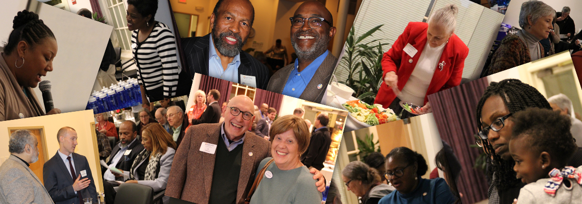A collage of photos from Self-Help's annual meeting Wednesday evening