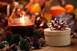 Fall gifts and pine cones
