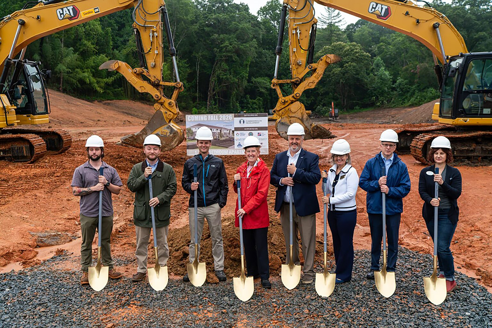 Celebrating the groundbreaking at Fairhaven Meadows in Brevard, North Carolina.