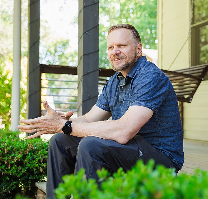 Brooke at his home in Asheville, North Carolina.