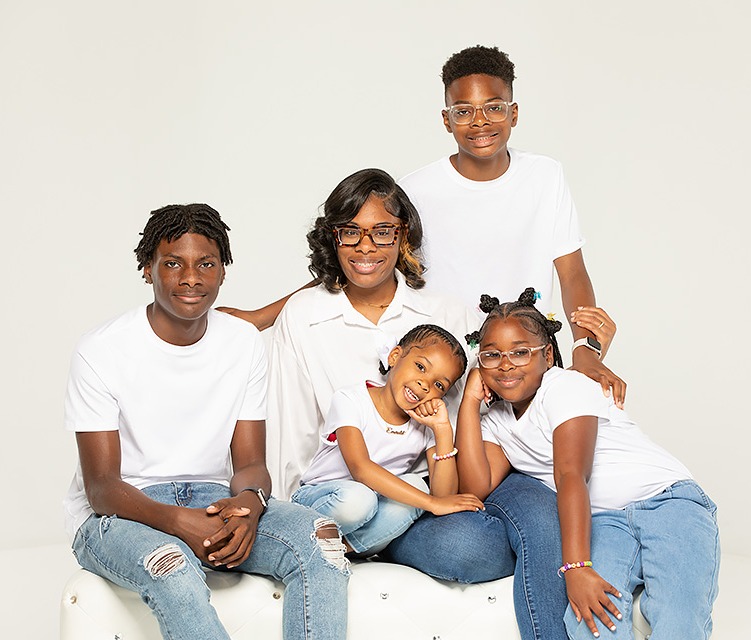 Jaslyn and her family.