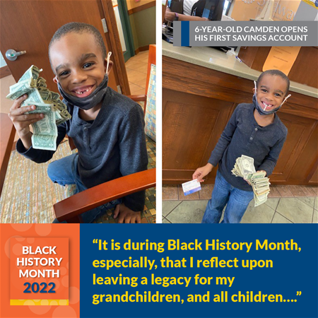 BHM Franja2 Franja Brown's grandson depositing savings