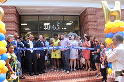 Charlotte GrOp-ribboncut Ribbon cutting at Self-Help CU's Grand Opening in Charlotte
