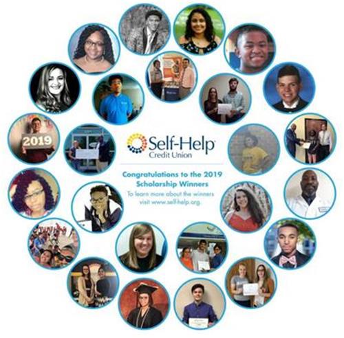 Collage Collage of 2019 SHCU scholarship winners
