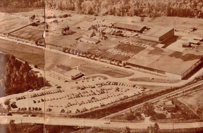 old aerial photo of Henredon Furniture plant in Morganton