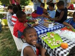 Children at the Hub Farm