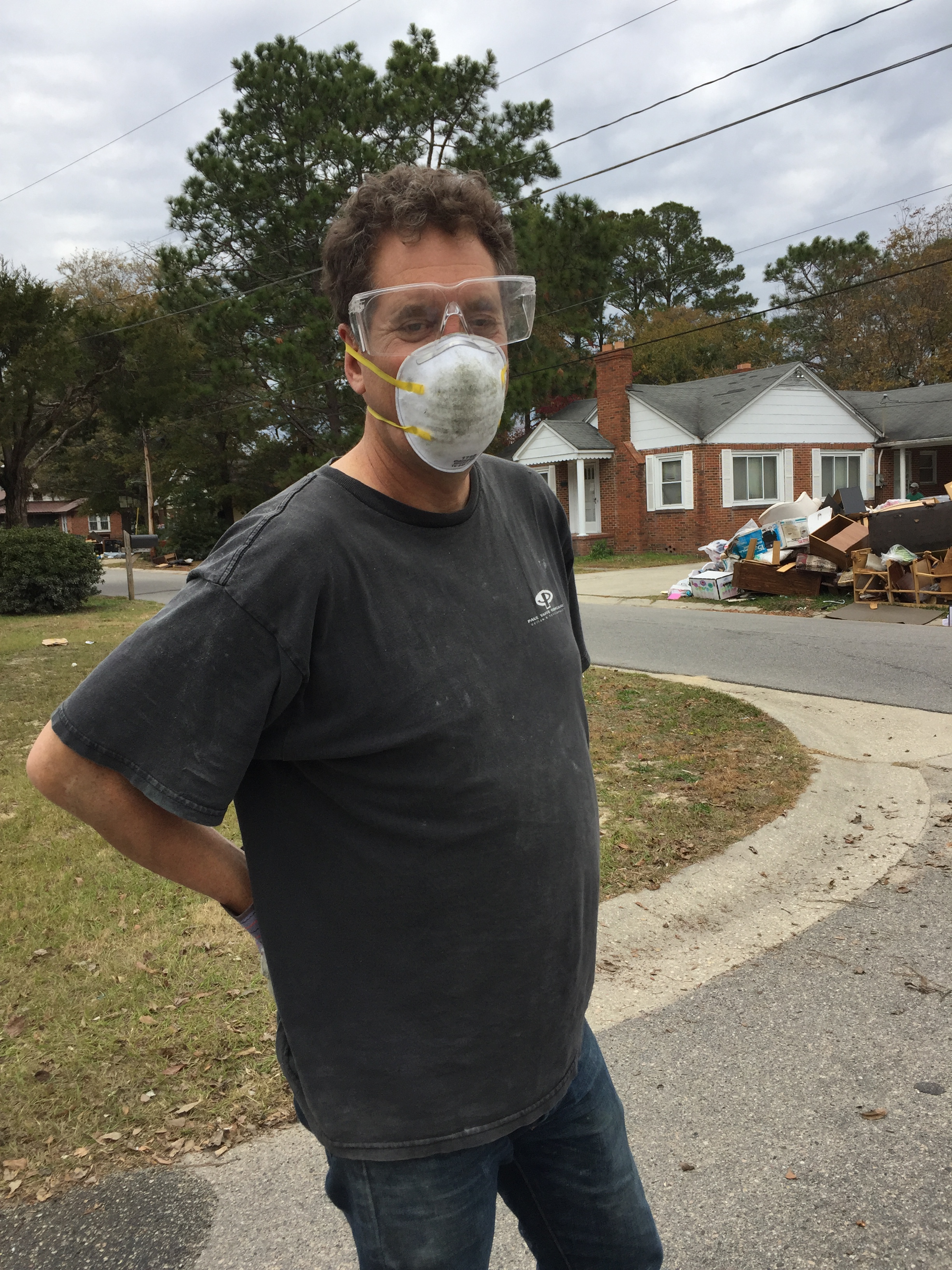 Steve Saltzman volunteering in Lumberton