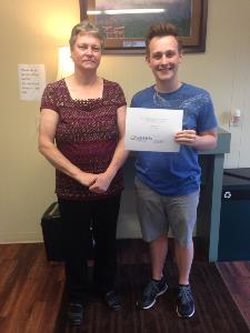 Levi Hall-Rosman Pictured with Wanda Singleton