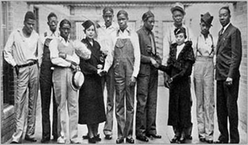 Scottsboro-1 The Scottsboro youths with their parents, circa 1931.