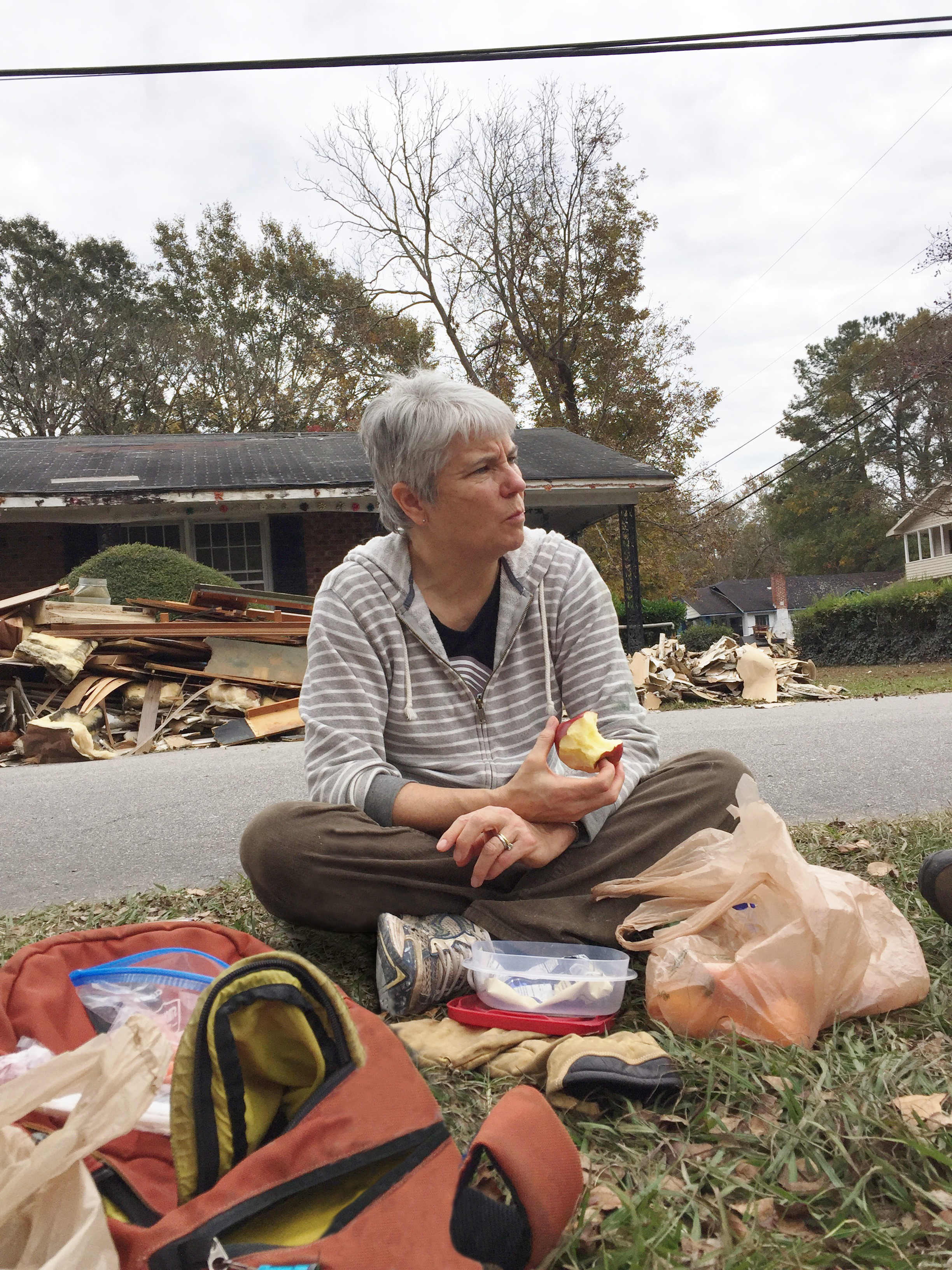 Laura Benedict volunteers in Lumberton