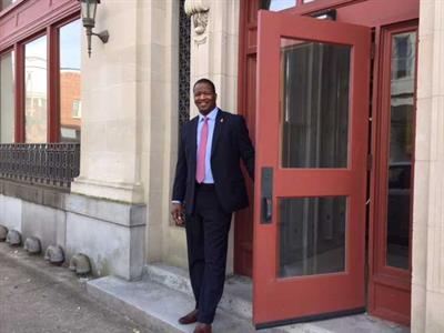 Torey Thompson at new Rocky Mount branch