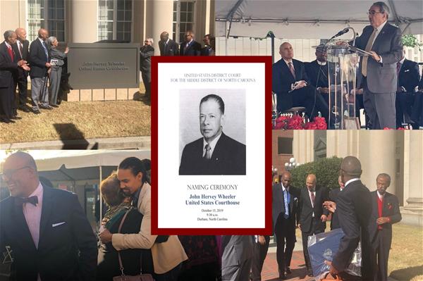 Photos of ceremony to name a Durham federal building after John Hervey Wheeler