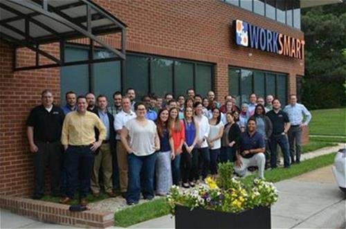 WorkSmart A group of employees outside the WorkSmart building in Durham, NC.